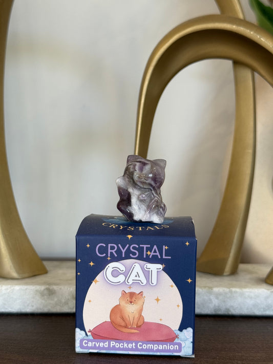 Crystal Cat Pocket Companion Carving