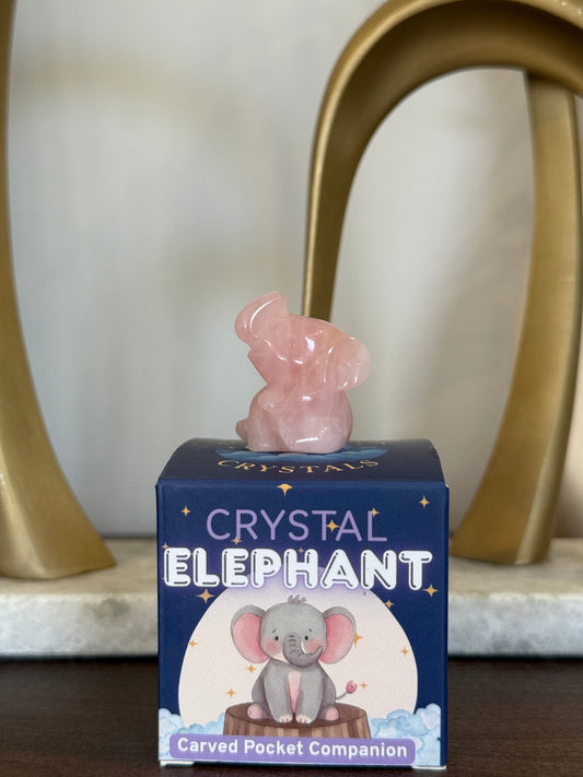 Crystal Elephant Pocket Companion Carving