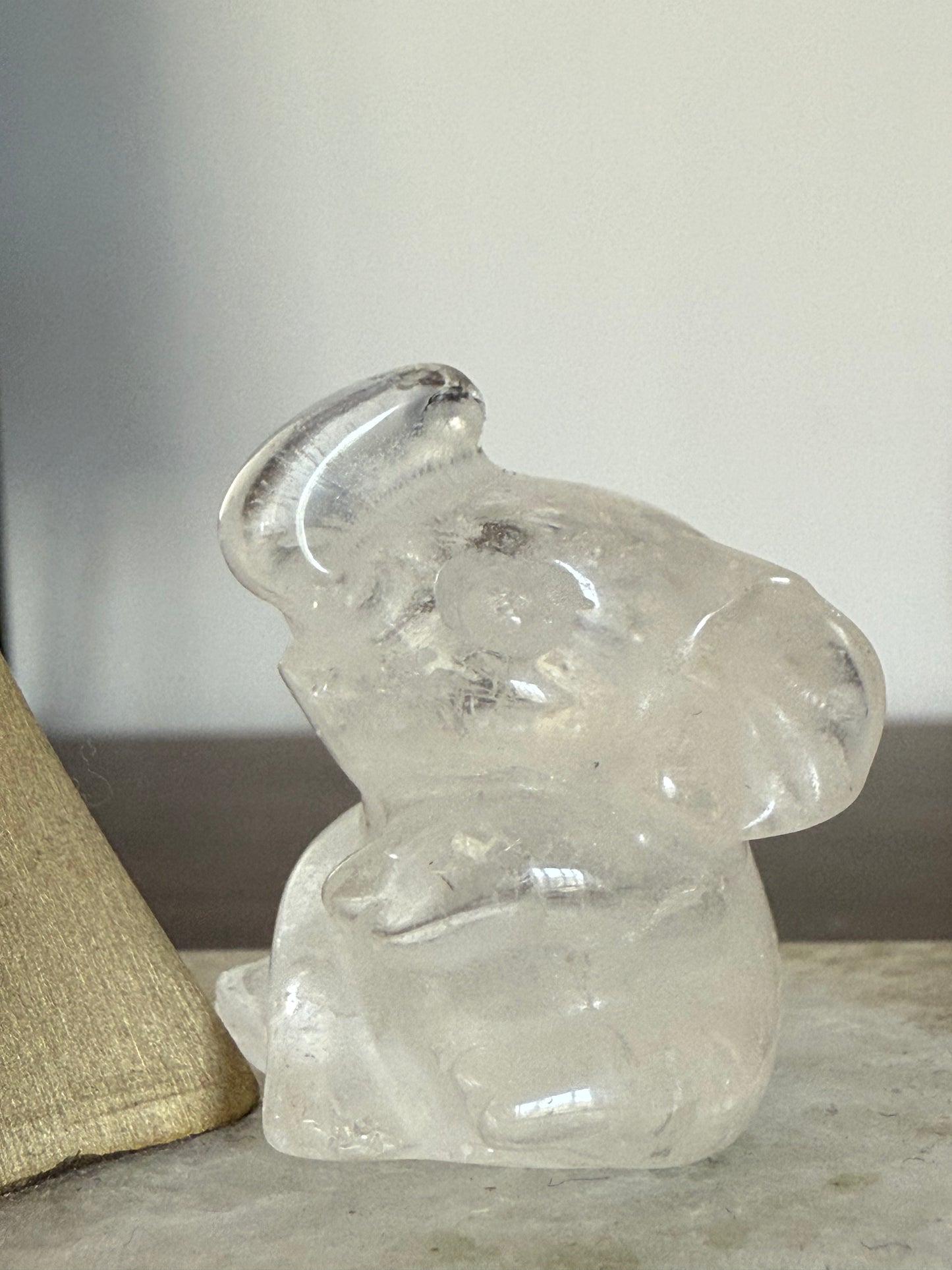 Crystal Elephant Pocket Companion Carving