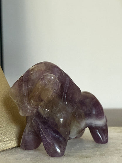 Crystal Dog Pocket Companion Carving
