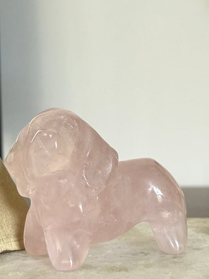 Crystal Dog Pocket Companion Carving